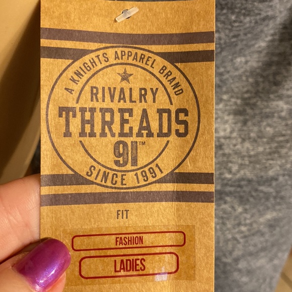 Wake Forest University- heather gray v neck tank with keyhole & crisscross back - Picture 6 of 9